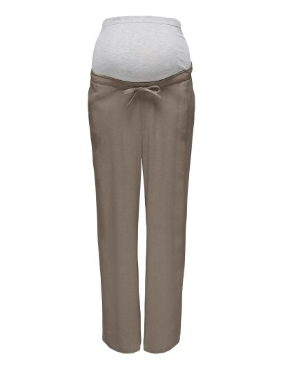 Only Maternity Olmsiesta Mw Pull Up Linen Bl Pant Noos Grey L x 32
