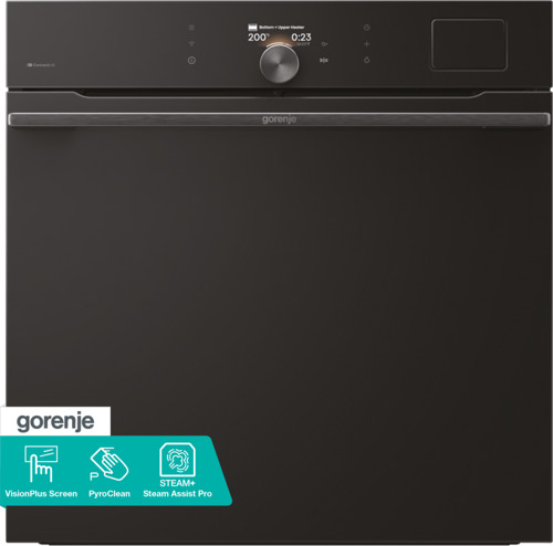 Gorenje BPSA6138B Multifunksjons Innbyggingsovn 60 cm Svart med Pyrolytisk Selvrengjøring