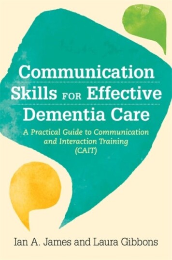Communication Skills For Effective Dementia Care