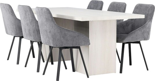Spisegruppe Venture Home Olga med 6 Rosie Stoler