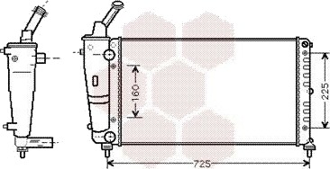 VAN WEZEL 73002083 Radiator motorkjøling