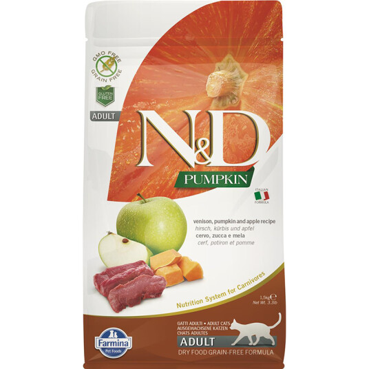 Farmina N&D Cat Pumpkin Venison & Apple Adult Tørrfôr Til Katt 5 kg