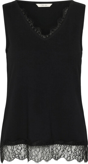 Cream Cralvaia Jersey Lace Top Black XXL Cream Cralvaia Jersey Lace Top Black XXL