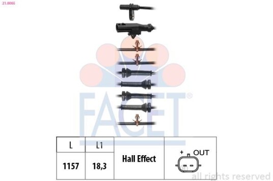 ABS sensor FACET 21.0065 ABS sensor FACET 21.0065
