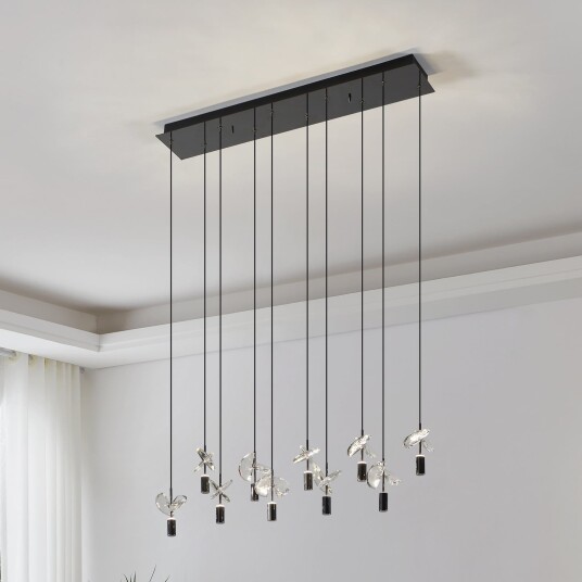 Pendellampe Stars of Light Comareira Metallisk Stue Glass Moderne 13 Metallisk