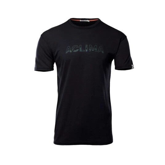 Aclima Men's LightWool 140 Classic Tee Logo Jet Black M, Jet Black Aclima Men's LightWool 140 Classic Tee Logo Jet Black M, Jet Black