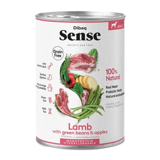 Dibaq Sense Våtfôr med Lam 12 x 380 g for Alle Hunderaser