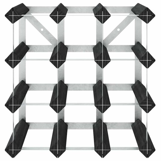 Vinstativ for 12 flasker svart heltre furu Vinstativ for 12 flasker svart heltre furu