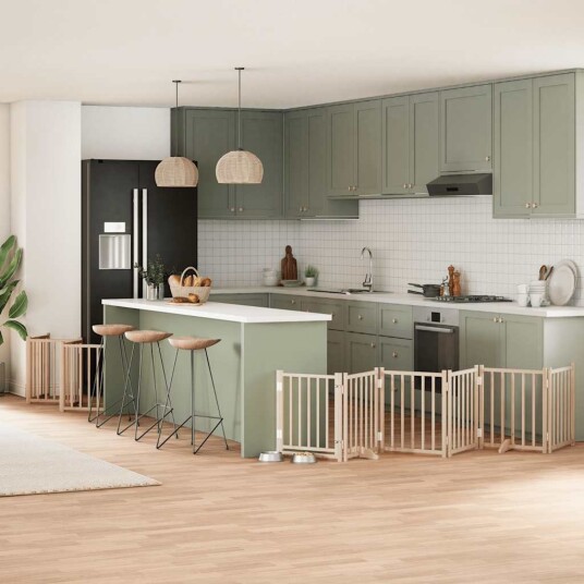 Vidaxl Hundeport Sammenleggbar 15 Paneler 750 cm Poppeltre