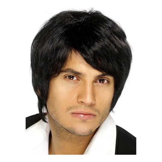 Smiffys Boyband Svart Parykk - One size Smiffys Boyband Svart Parykk - One size