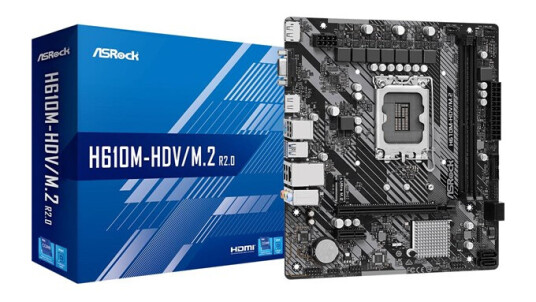 ASRock H610M-HDV R2.0 Micro ATX Hovedkort med LGA 1700 og DDR4 ASRock H610M-HDV R2.0 Micro ATX Hovedkort med LGA 1700 og DDR4