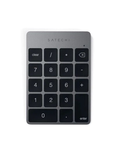 Satechi Slim Wireless Keypad Compact Bluetooth Keyboard with Long Lasting Battery and Aluminum Finish Numpad Gr