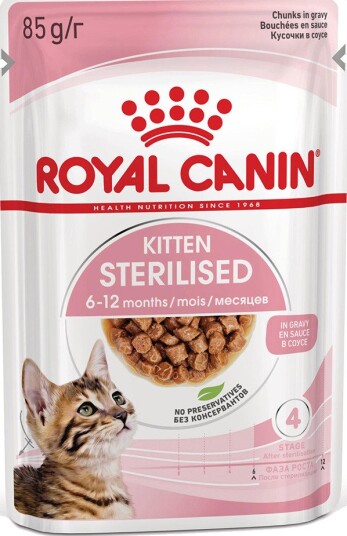 Royal Canin våtfôr Sterilised Kitten i saus 12 x 85 g
