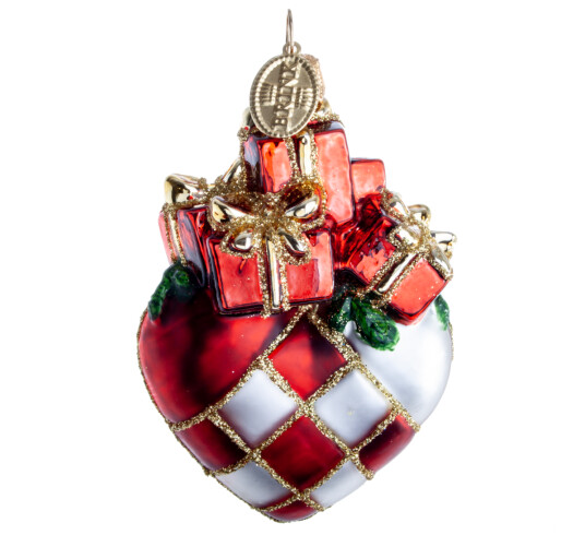 Brink Nordic Juletrepynt hjerte med gaver 8 cm Brink Nordic Juletrepynt hjerte med gaver 8 cm