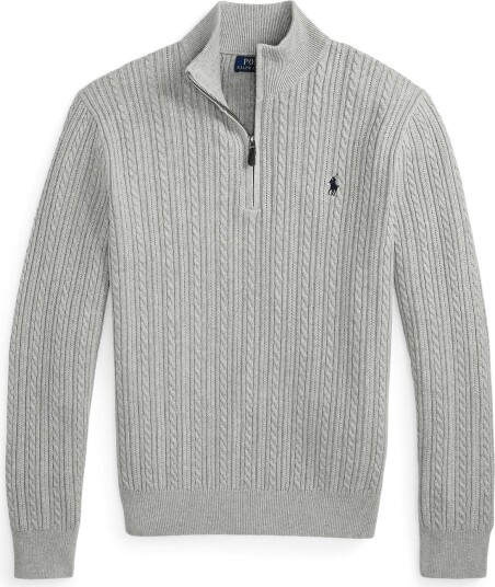 Polo Ralph Lauren 2/32 Cotton Sweater Pullover ANDOVER HEATHER XS