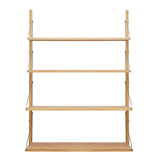 Frama Library Hylle 114,8cm Stål/eik Hyllesystemer modulære Rustfritt Stål Nature 8045