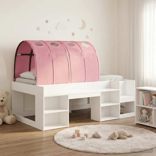  Sengestamme med tunnel 3 pcs Hvit og rosa Konstruert tre