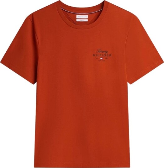 Tommy Hilfiger Script Stack Regular Tee   Orange   S