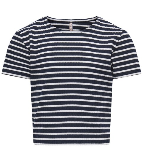 Kids Only Topp kogNella Striped S/S O neck Top Jrs Blå