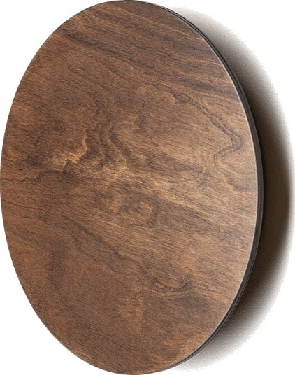 Timber rund vegglampe 25 cm 10W 3000 Kelvin Brun Timber rund vegglampe 25 cm 10W 3000 Kelvin Brun