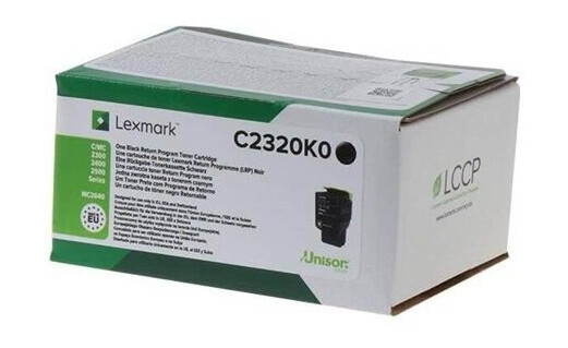 Lexmark C2320K0 / Black Return Program Toner - Laser toner Svart Lexmark C2320K0 / Black Return Program Toner - Laser toner Svart