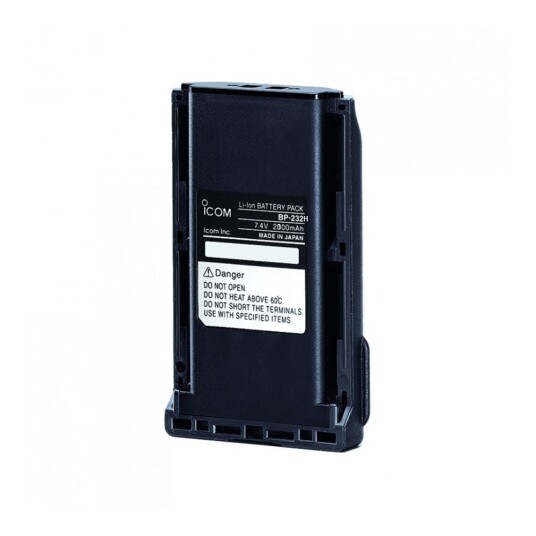 Icom BP-232H Li-Ion 2300 mAh batteri til Pro Hunt Basic/F34 Icom BP-232H Li-Ion 2300 mAh batteri til Pro Hunt Basic/F34