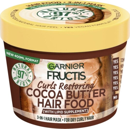 Garnier Hårpleie Garnier Fructis Hair Food Cocoa Butter Mask 400ml
