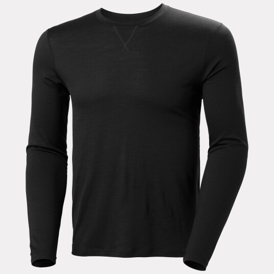 Helly Hansen Men's HH Merino Crew Base Layer Svart L