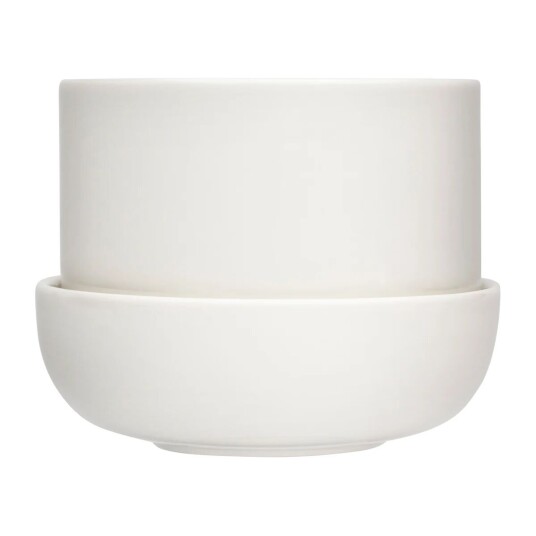 iittala Nappula krukke med fat Ø17 cm h13 cm Hvit iittala Nappula krukke med fat Ø17 cm h13 cm Hvit