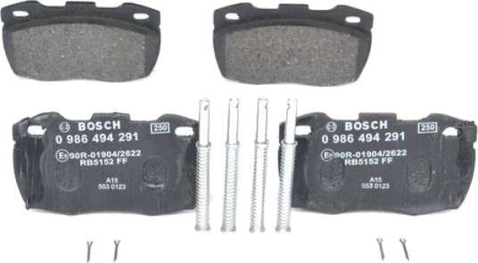 Bremseklosser sett BOSCH 0 986 494 291 Bremseklosser sett BOSCH 0 986 494 291