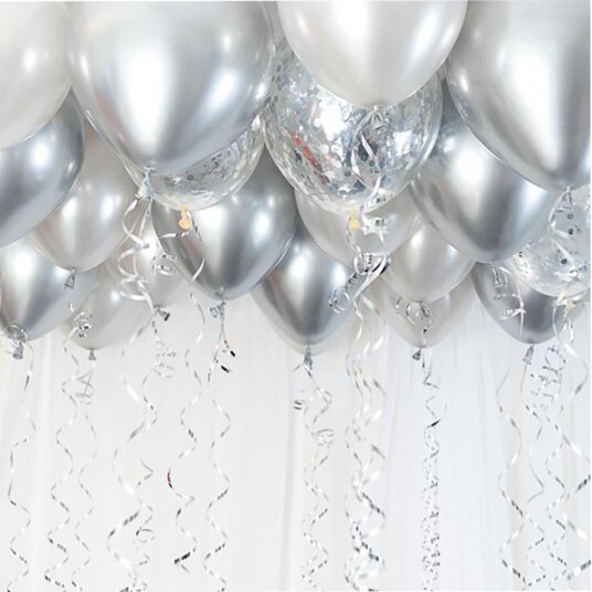 Ballongkungen AB Ballongsett Tak Silver - Silver Ballongkungen AB Ballongsett Tak Silver - Silver