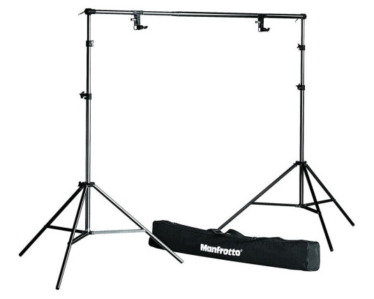 Manfrotto Bakgrunnstativ 1314B Svart To stativ og bom for oppheng av bakgrunn