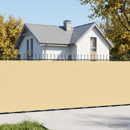 vidaXL Balkong privat skjerm 1,2 x 25 m Stoff med PU belegg Beige