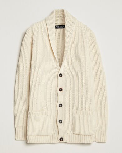 Gloverall Shawl Collar Cardigan Ecru