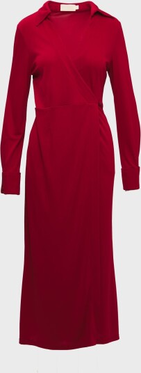 Wakakuu Icons Marias Wrap Dress Röd S Wakakuu Icons Marias Wrap Dress Röd S