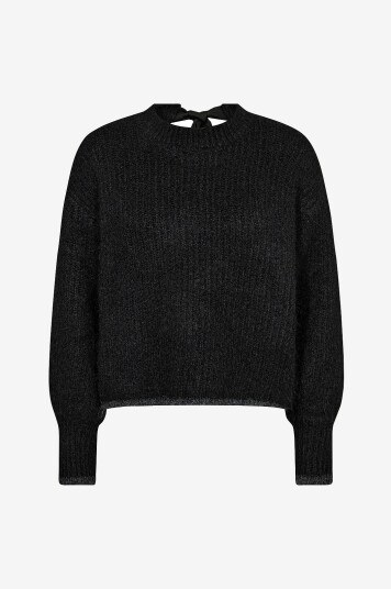 co’couture - Genser CoralieCC Bow LS Rib Knit - Svart