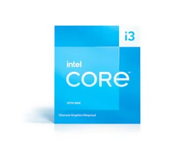 Intel Core i3-13100F Raptor Lake Prosessor/CPU - 4 kjerner - 3.4 GHz - Intel LGA1700 - Intel Boxed
