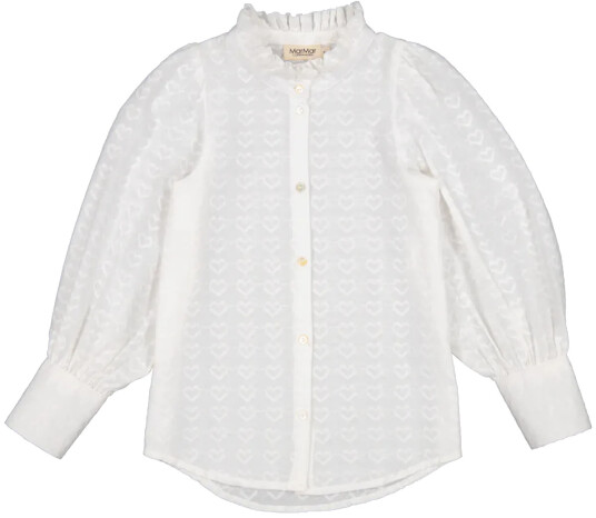 MarMar Skjorte Dobby Hearts Tribeca White (152 / 12 år)