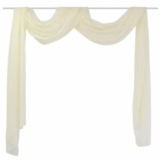 Vidaxl Florlett Voile Drapering Kremfarget 140 X 600 Cm