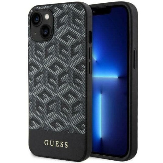 Guess Hardcase til iPhone 14 Plus 6,7" med MagSafe - Black GCube Stripes
