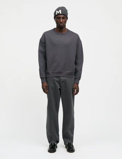 Mads Nørgaard Standard Luka Crew Sweat - Grey - S Mads Nørgaard Standard Luka Crew Sweat - Grey - S
