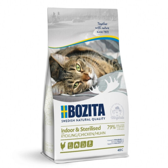 Bozita Kattemat Indoor & Sterilised Kylling 400 g - Tørrfôr for Voksne Katter