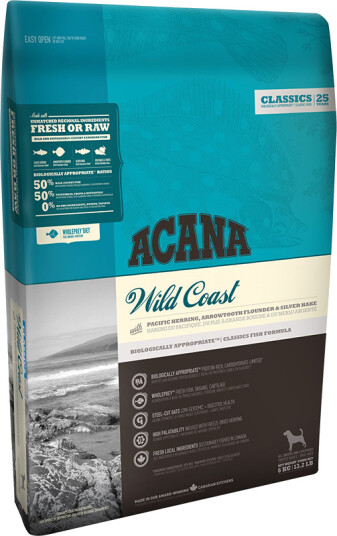 Acana Wild Coast Tørrfôr til hund 17 kg - Hundefôr for mage og fordøyelse Acana Wild Coast Tørrfôr til hund 17 kg - Hundefôr for mage og fordøyelse