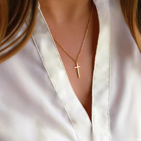 Céleste Necklace Dainty Cross 18K Gold Céleste Necklace Dainty Cross 18K Gold