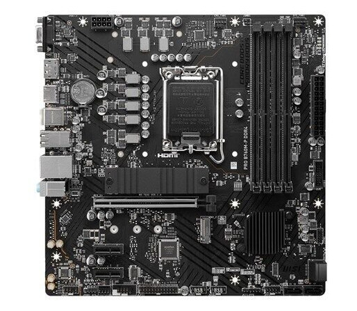 MSI PRO B760M-P Micro-ATX Hovedkort med LGA 1700 og DDR4 Støtte MSI PRO B760M-P Micro-ATX Hovedkort med LGA 1700 og DDR4 Støtte