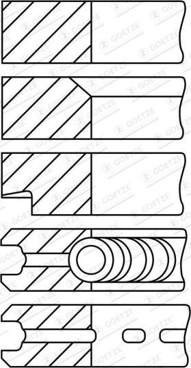 Stempelringsett GOETZE ENGINE 08 101000 00