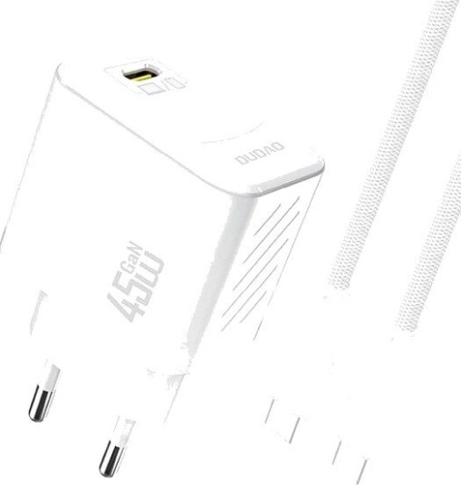 Dudao A28C 45W GaN Wall Charger + USB-C Cable - White