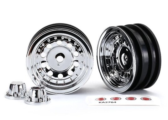 Traxxas 8175 Wheels 1.9" chrome 2/ center caps 2/ decal sh Traxxas 8175 Wheels 1.9" chrome 2/ center caps 2/ decal sh