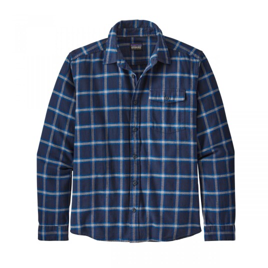 Patagonia  M´S Lw Fjord Flannel Shirt Herre, GRNN Grange: New Navy, S