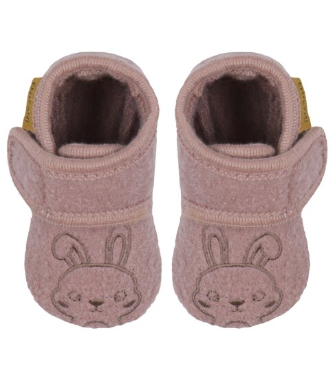 En Fant Wool Slippers W. Embroidery - Pink - 23\24 En Fant Wool Slippers W. Embroidery - Pink - 23\24